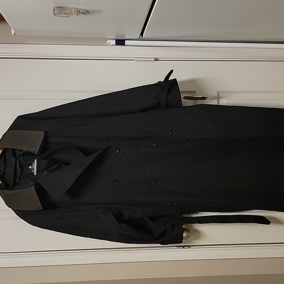 New Men size 52 all-weather coat black with lining - Picture 1 of 8